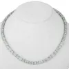 925 Silver Round Emerald Cut Iced Out Necklace Armband VVS Moissanite Tennis Chain