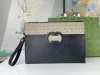 Heren Designer Clutch Bag Luxe Ophidia Portemonnees In elkaar grijpende dubbele lettermarkering Grote portemonnee Hoogwaardige herenmode Patchwork Kaarthouder Geen originele doos