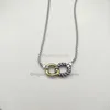 Collana Ys Designer per donne Collane di lusso Separazione colori Corda Gioielli Ghiacciati Anelli intrecciati Design Gioielli personalizzati