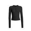 Active Shirts Herbst und Winter Rowan Fitnesskleidung Damen Tight Running Half Zipper Sport Langarm Schnelltrocknendes T-Shirt Yoga Gym