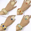 Bracelet pour femmes Dubai manchette Bracelet avec anneau couleur or africain Nigeria bijoux de luxe qualité plaqué or 240219