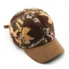 Top Caps Kış Peluş Beyzbol Kapağı Erkekler İçin Kadınlar Sıcak Kuzu Poöle Kamuflaj Şapkası Ayarlanabilir Taktik Çok Azam Snapback Güneş Şapkaları
