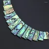 Ожерелья с подвесками, европейские и американские глубоководные натуральные раковины морского ушка, 13 индивидуальных подвесок неправильного цвета, прямоугольные цвета, 13-31 мм