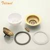 114MM Sink Dish Drainer Strainer Drain Kit for Single Bowl Kitchen Sink Drainage Waste Kit Brushed Gold Brass Filter 240227