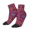 Men's Socks Ethnic Colorful Geometric Mandala Short Unique Casual Breatheable Adult Ankle