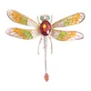 Broszki duży kamień szlachetny Dragonfly broszka Kobiet Wyolbrzymiony Rhineston Mult-color Partia owadów Bankiet Bankiet Casual