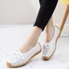 Casual Schuhe Maogu Leder Flache Müßiggänger Nähen Damen Schuh Weibliche Flache Mokassins Frau Schuhe Sapatos Femininos 2024 Frauen