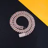 Personalizado passar diamante teste vvs moissanite diamante cubano link corrente 13mm hip hop colar masculino 925 jóias de prata