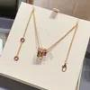 Serpentine Pendant Series designer necklace for woman gemstone T0P quality Gold plated 18K brand designer European size 925 silver with box 025