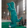 wholesale 8mH (26ft) avec ventilateur Dinosaure gonflable géant Animal de bande dessinée pour la décoration d'événement en plein air Sculpture attrayante Dragon vert