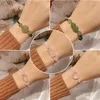 Charm Bracelets Korean Style Pure And Simple PI Xiu Rope Bracelet For Women Green Strawberry Crystal Hand Woven Red Jewelry Gift