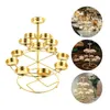 Candle Holders Butter Lamp Holder Tapered Candles Candlestick Decorative Alloy Base For Temple Religious Stand