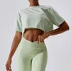 Женская футболка Lu Align, одежда для активного отдыха, женская свободная футболка, летняя футболка с коротким рукавом, повседневные повседневные универсальные топы для фитнеса, йоги, тренажерного зала Jogger Gry Lu-08 2024