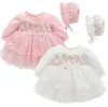 New Born baby girls infant dress clothes Lace Embroidery Baptism Dress For Baby Girls Party Christening Dresses 0 3 6 9 months 2011041042