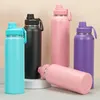 Water Bottles 22 Oz Outdoor Cup Wall Vacuum Insulated Bottle Drinking Leakproof Stainless Steel With Handle Lid Perfect For Gifts