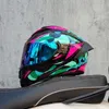 Capacetes de corrida de rosto cheio inverno quente dupla viseira capacete da motocicleta moto esportes capacete 240301