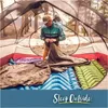 Almofada de dormir inflável em forma de V estática para acampamento ao ar livre portátil ultraleve tapete de dormir adequado para mochila caminhadas colchão de ar240227