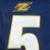 2324 #5 Akron Zips Game Gebruikt FRYE echte volledige borduurwerk College Jersey maat S-4XL of aangepaste naam of nummer jersey