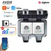 Avoir Tuya Zigbee Electrical Sockets IP66 Waterproof Outdoor EU Plug Socket Timer Switch Dual Usb Charging Smart Home Appliance 240228