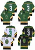 Ross The Boss Rhea College 3 St Johns Shamrocks Jersey Men Movie Ice Hockey Team Black Color Green Away White All Stitched Univers9519081
