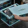إكسسوارات داخلية 30 لتر سلة تخزين قابلة للطي مع غطاء منظم سميك مقاوم للماء للكتب البطانية تحت السرير في السيارات