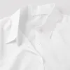 Office Lady Work White Bluses Shirts Långärmad ol Skjorta Bodysuit Womens Clothing Slå ner krage Business Tops 240301