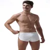 Sous-vêtements grande taille hommes sous-vêtements masculins confortable sexy homme boxer shorts U poche convexe corps en soie XXL sous-pantalon vente d'usine