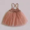 Princess Baby Girl Dress Summer Backless Girls Birthday For 04Y Tutu Toddler Clothes 240220