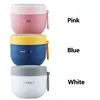 Dinnerware masculino Homens Capacidade de Lare for Office School Pink Blue White Soup 600ml lancheira Sandwich Salad Salada portátil Aço inoxidável Piquenique