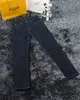 Designer Europäische Hosen Motorrad Stickerei Pop Ripped Cotton Fashion Jeans Herrenhosen Schwarz Hüftgröße 28-40 #016