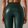 Lu Align Hose Sexy Outfit Frauen PU Leder Hohe Taille Lift Gesäß Hose Dünne Dünne Legging Casual Hosen Tanzen Yoga Gym Leggings Jogger Gry Lu-08 2024