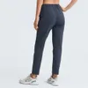 LU ALIGN PANT Women Yoga Outfit Autumn realtring stretcy chansging pants hiking ourdive jogger with اثنين من الجيوب الجانبية اللباس