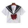Uniformes scolaires de Style japonais S2XL pour filles, Costume de la marine pour femmes, Costume JK Sexy, chemisier de marin, ensemble jupe plissée, 240226