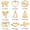 Charms 5Pcs Stainless Steel Gold Plated Tiny Bow Cute Round Heart Pendant For Diy Necklace Bracelet Jewelry Making Findings