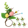 Декоративные цветы 6 шт. пасхальные тематические кольца для салфеток пряжки в форме яйца для весеннего свадебного обеденного стола