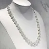 Men Heavy Jewelry Diamond Necklace Hip Hop 925 Sterling Silver 13mm Tennis Chain Iced Out VVS Moissanite Link Chain Necklace bracelet