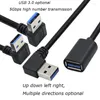 Computerkabel 1PCS 30CM 90 Grad USB 3.0/2.0 Stecker auf Buchse Adapterkabel Winkelverlängerung Extender 5Gbit/s Schnelle Übertragung