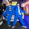 Jongens Meisjes Streetwear Hip Hop Losse Casual Suits Sets Blazer Jas Broek Kinderen Modeshow Stadium Kleding Kid Kostuums 240226