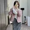今年のブルーフレグランスコート女性韓国ドラマジャケット春秋のアウトウェアウェアツイード気質のレディーストップ230226