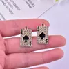 Charms 10st 13 22mm Rhinestone Spade Poker Metal Pendant Jewelry Making Craft DIY