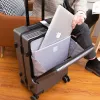 Sac à dos cadre en aluminium chariot bagages valise de voyage d'affaires sur roues valise sac pour ordinateur portable bagage roulant avec paquet Micro USB