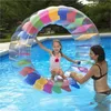 2023 Été enfants coloré géant eau flotteur gonflable roue rouleau rouleau balle piscine herbe plage jeux de sport jouets 240223