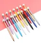 15PCSLOT stylo à bille en métal perle colorée 15 couleurs Kawaii Queen039s stylo à bille béquille pour fournitures scolaires boligrafos unisexe Pe2293537