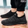 Casual Shoes Stor storlek Summer Sticking Men's Sport Men Running Sports Sneakers Socks Brands Blue Trainers Walk D-424