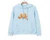 Nieuwe mode oranje hoodie met beer sweatshirt teddybeer trendy explosie trui hoodies stijl mannen en vrouwen maat SXL7486219