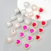 Dangle Earrings High Quality Women Shiny Rhinestone Red Hearts Jewelry Maxi Lady's Evening Dress Statement Accessories