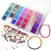 3mm Super Excellent Solid Color Paint Glass Rice Beads Diy Material Handmade Bracelet Beaded Ring Jewelry Accessories 240220