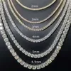 Pass Diamond Tester Hip Hop 925 Sterling Silver 2mm 3mm 4mm 5mm Vvs Moissanite Diamond Necklace Iced Out Moissanite Tennis Chain