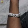 Offre spéciale 13mm plaqué or chaîne cubaine Vvs Gra Moissanite glacé hommes collier Bracelet bijoux de mode collier