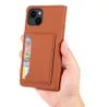 غلاف البشرة عالي الجودة يشعر بالغطاء Cover Case A15 مناسبة لـ iPhone 15 Phone Leather Case Apple 14 محافظ بطاقة هاتف جديدة